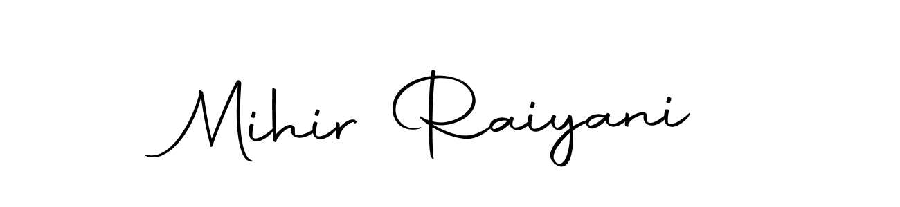 Also we have Mihir Raiyani name is the best signature style. Create professional handwritten signature collection using Autography-DOLnW autograph style. Mihir Raiyani signature style 10 images and pictures png