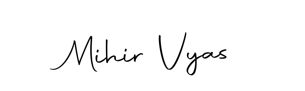 Make a short Mihir Vyas signature style. Manage your documents anywhere anytime using Autography-DOLnW. Create and add eSignatures, submit forms, share and send files easily. Mihir Vyas signature style 10 images and pictures png