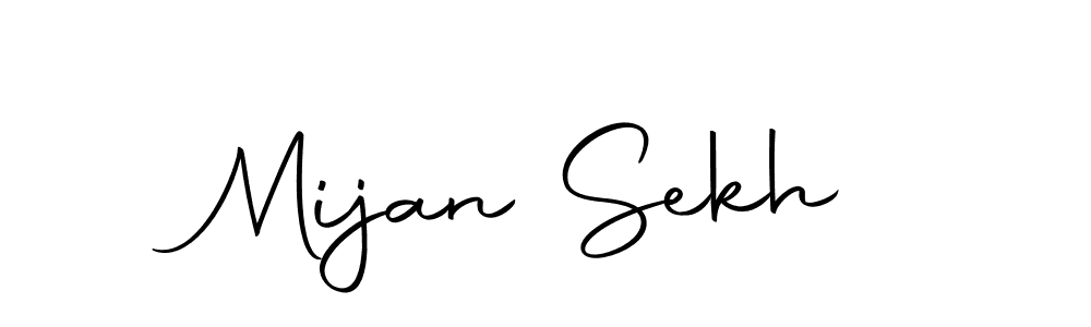 The best way (Autography-DOLnW) to make a short signature is to pick only two or three words in your name. The name Mijan Sekh include a total of six letters. For converting this name. Mijan Sekh signature style 10 images and pictures png