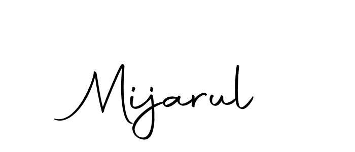 Design your own signature with our free online signature maker. With this signature software, you can create a handwritten (Autography-DOLnW) signature for name Mijarul. Mijarul signature style 10 images and pictures png