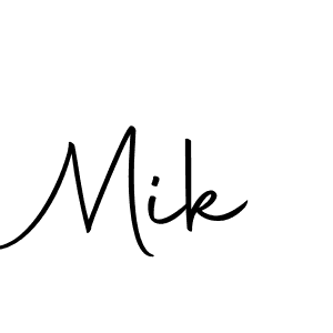 Make a beautiful signature design for name Mik. With this signature (Autography-DOLnW) style, you can create a handwritten signature for free. Mik signature style 10 images and pictures png