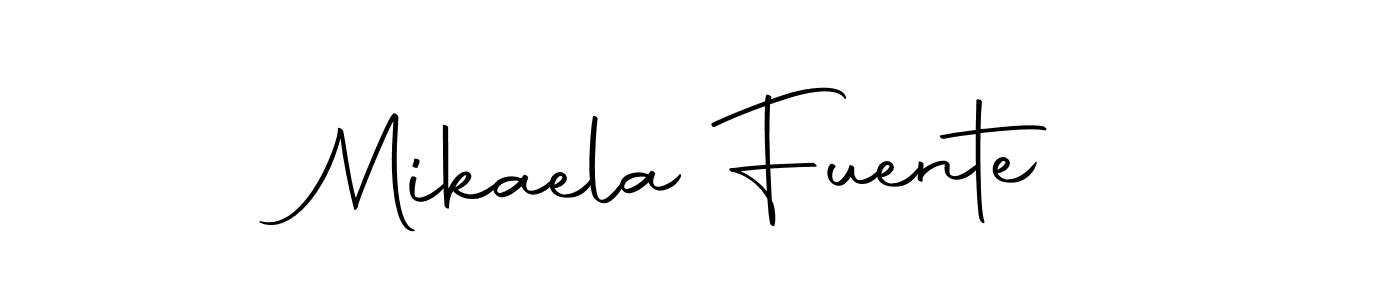 You can use this online signature creator to create a handwritten signature for the name Mikaela Fuente. This is the best online autograph maker. Mikaela Fuente signature style 10 images and pictures png