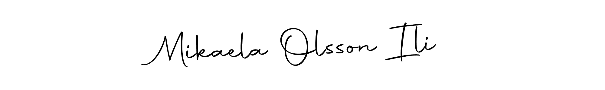 Autography-DOLnW is a professional signature style that is perfect for those who want to add a touch of class to their signature. It is also a great choice for those who want to make their signature more unique. Get Mikaela Olsson Ilić name to fancy signature for free. Mikaela Olsson Ilić signature style 10 images and pictures png