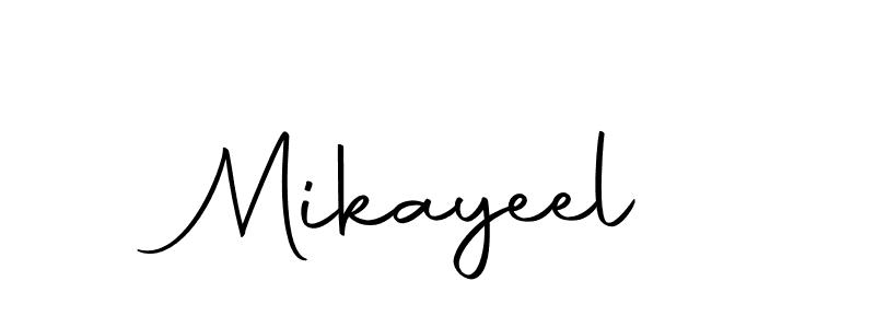 Use a signature maker to create a handwritten signature online. With this signature software, you can design (Autography-DOLnW) your own signature for name Mikayeel. Mikayeel signature style 10 images and pictures png