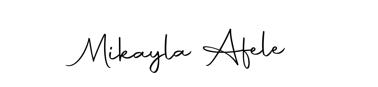 Make a beautiful signature design for name Mikayla Afele. With this signature (Autography-DOLnW) style, you can create a handwritten signature for free. Mikayla Afele signature style 10 images and pictures png