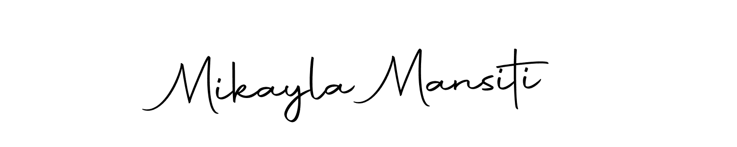 Similarly Autography-DOLnW is the best handwritten signature design. Signature creator online .You can use it as an online autograph creator for name Mikayla Mansiti. Mikayla Mansiti signature style 10 images and pictures png