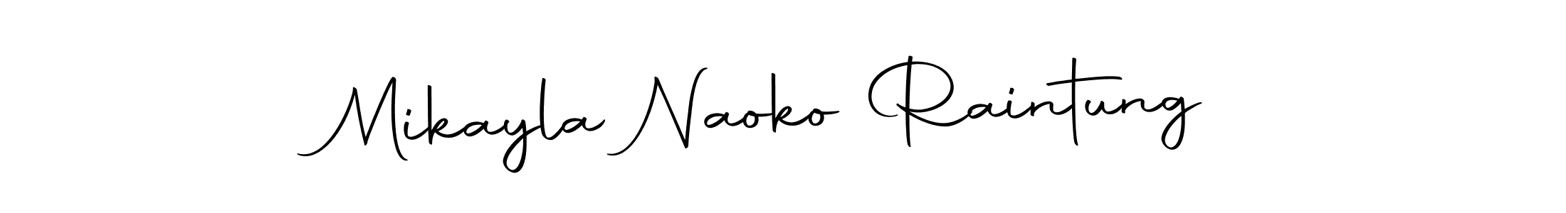 This is the best signature style for the Mikayla Naoko Raintung name. Also you like these signature font (Autography-DOLnW). Mix name signature. Mikayla Naoko Raintung signature style 10 images and pictures png