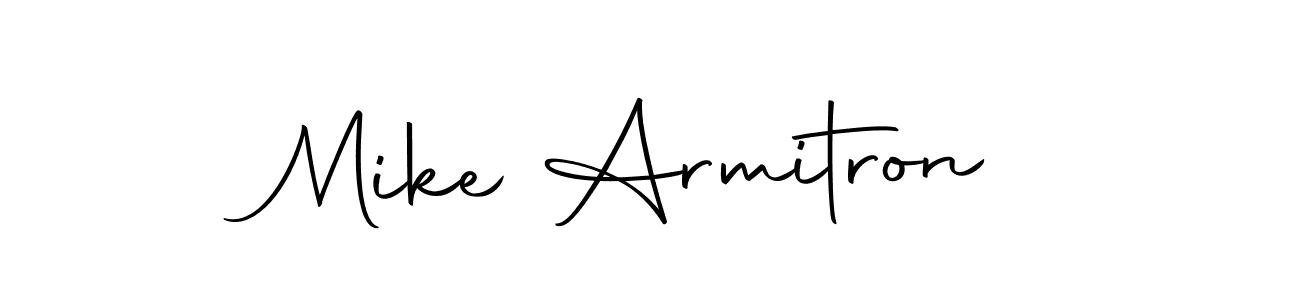 Make a beautiful signature design for name Mike Armitron. With this signature (Autography-DOLnW) style, you can create a handwritten signature for free. Mike Armitron signature style 10 images and pictures png