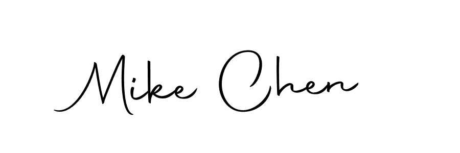 How to make Mike Chen name signature. Use Autography-DOLnW style for creating short signs online. This is the latest handwritten sign. Mike Chen signature style 10 images and pictures png