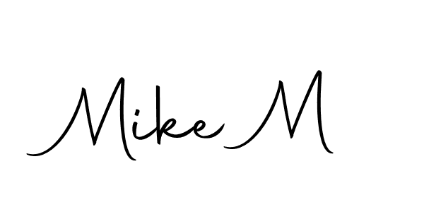 How to make Mike M name signature. Use Autography-DOLnW style for creating short signs online. This is the latest handwritten sign. Mike M signature style 10 images and pictures png