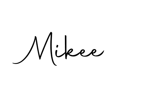 Design your own signature with our free online signature maker. With this signature software, you can create a handwritten (Autography-DOLnW) signature for name Mikee. Mikee signature style 10 images and pictures png