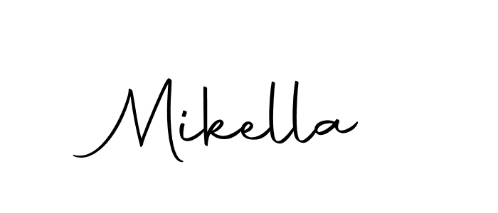 Use a signature maker to create a handwritten signature online. With this signature software, you can design (Autography-DOLnW) your own signature for name Mikella. Mikella signature style 10 images and pictures png