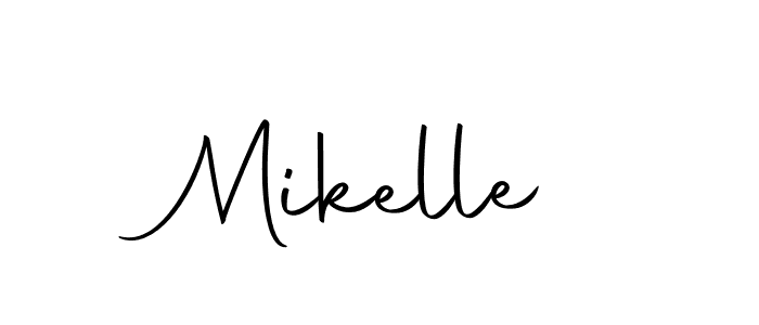 Use a signature maker to create a handwritten signature online. With this signature software, you can design (Autography-DOLnW) your own signature for name Mikelle. Mikelle signature style 10 images and pictures png