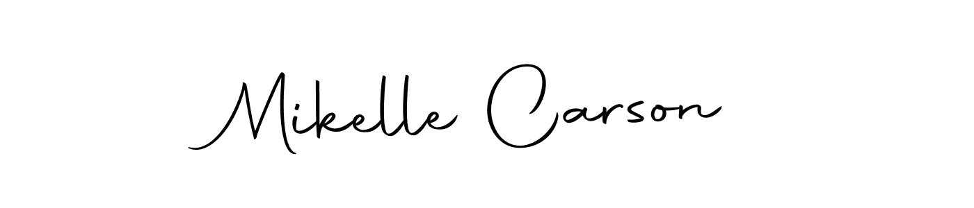Mikelle Carson stylish signature style. Best Handwritten Sign (Autography-DOLnW) for my name. Handwritten Signature Collection Ideas for my name Mikelle Carson. Mikelle Carson signature style 10 images and pictures png