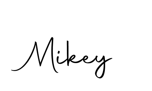 Use a signature maker to create a handwritten signature online. With this signature software, you can design (Autography-DOLnW) your own signature for name Mikey. Mikey signature style 10 images and pictures png