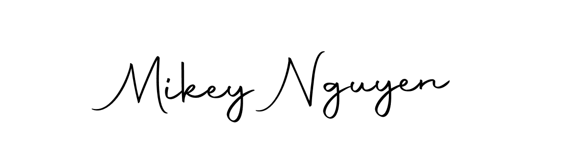 Create a beautiful signature design for name Mikey Nguyen. With this signature (Autography-DOLnW) fonts, you can make a handwritten signature for free. Mikey Nguyen signature style 10 images and pictures png