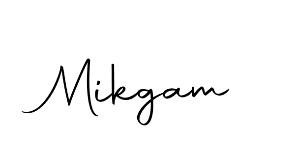 Design your own signature with our free online signature maker. With this signature software, you can create a handwritten (Autography-DOLnW) signature for name Mikgam. Mikgam signature style 10 images and pictures png
