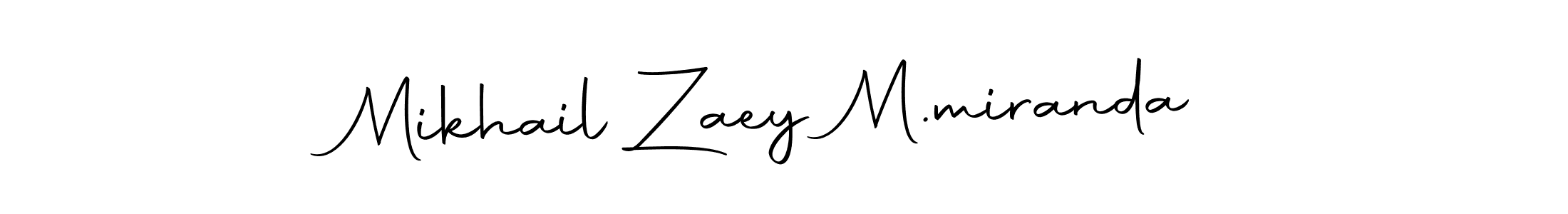 This is the best signature style for the Mikhail Zaey M.miranda name. Also you like these signature font (Autography-DOLnW). Mix name signature. Mikhail Zaey M.miranda signature style 10 images and pictures png