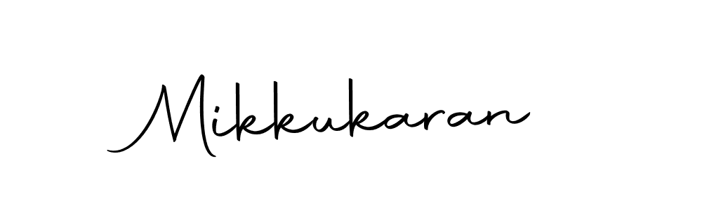 Create a beautiful signature design for name Mikkukaran. With this signature (Autography-DOLnW) fonts, you can make a handwritten signature for free. Mikkukaran signature style 10 images and pictures png