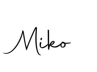 Use a signature maker to create a handwritten signature online. With this signature software, you can design (Autography-DOLnW) your own signature for name Miko. Miko signature style 10 images and pictures png
