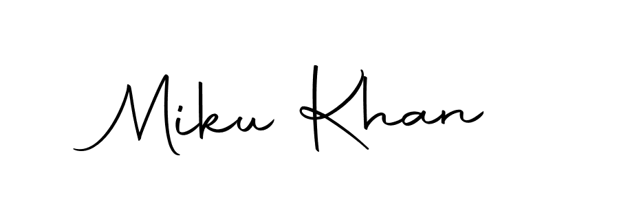 Create a beautiful signature design for name Miku Khan. With this signature (Autography-DOLnW) fonts, you can make a handwritten signature for free. Miku Khan signature style 10 images and pictures png