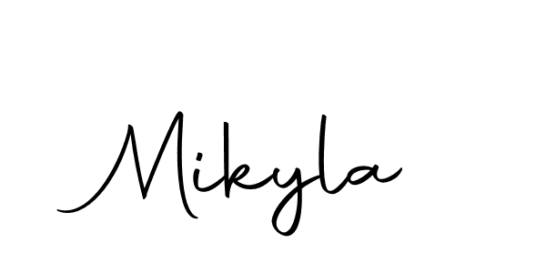 How to make Mikyla name signature. Use Autography-DOLnW style for creating short signs online. This is the latest handwritten sign. Mikyla signature style 10 images and pictures png