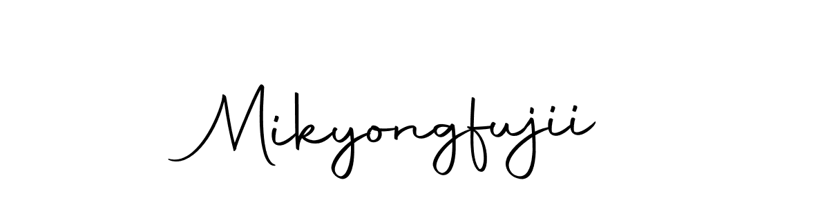 Use a signature maker to create a handwritten signature online. With this signature software, you can design (Autography-DOLnW) your own signature for name Mikyongfujii. Mikyongfujii signature style 10 images and pictures png