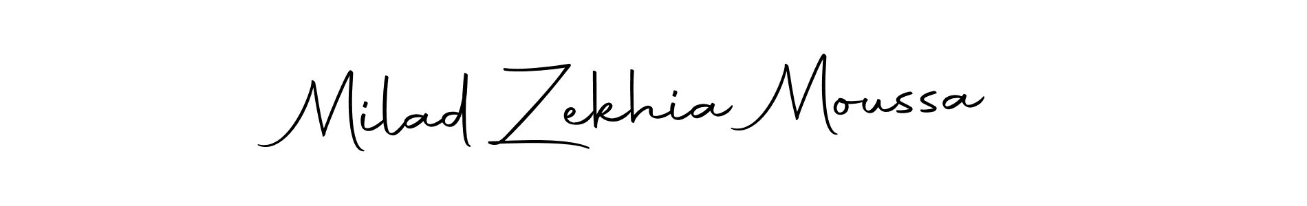 How to make Milad Zekhia Moussa name signature. Use Autography-DOLnW style for creating short signs online. This is the latest handwritten sign. Milad Zekhia Moussa signature style 10 images and pictures png