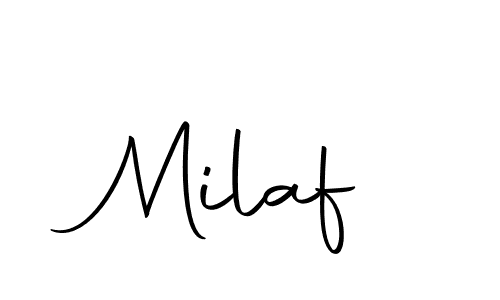 Make a beautiful signature design for name Milaf. Use this online signature maker to create a handwritten signature for free. Milaf signature style 10 images and pictures png