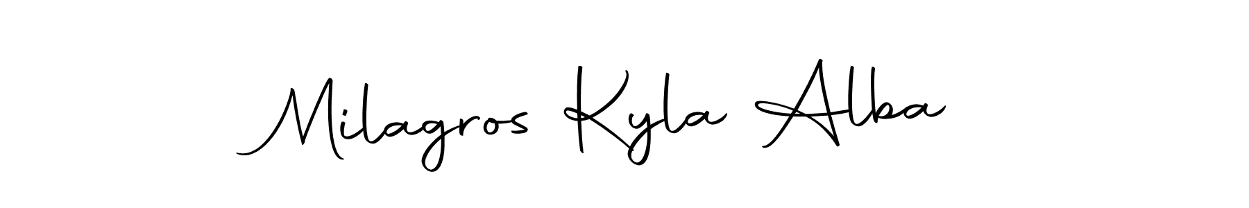 It looks lik you need a new signature style for name Milagros Kyla Alba. Design unique handwritten (Autography-DOLnW) signature with our free signature maker in just a few clicks. Milagros Kyla Alba signature style 10 images and pictures png
