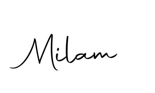 Use a signature maker to create a handwritten signature online. With this signature software, you can design (Autography-DOLnW) your own signature for name Milam. Milam signature style 10 images and pictures png