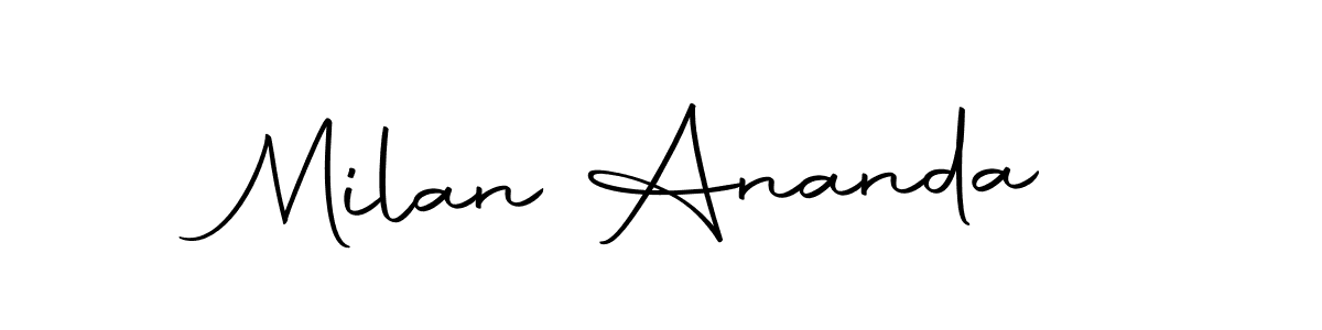Design your own signature with our free online signature maker. With this signature software, you can create a handwritten (Autography-DOLnW) signature for name Milan Ananda. Milan Ananda signature style 10 images and pictures png