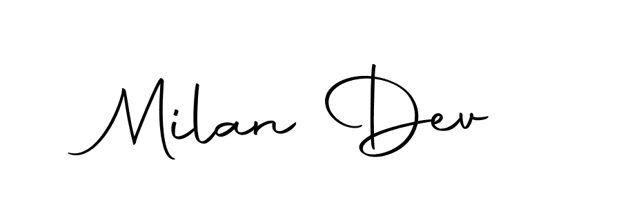 Design your own signature with our free online signature maker. With this signature software, you can create a handwritten (Autography-DOLnW) signature for name Milan Dev. Milan Dev signature style 10 images and pictures png