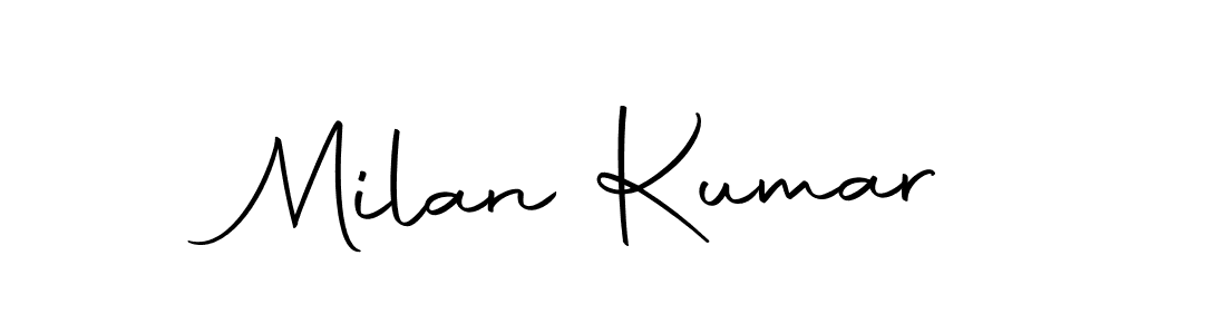 How to make Milan Kumar name signature. Use Autography-DOLnW style for creating short signs online. This is the latest handwritten sign. Milan Kumar signature style 10 images and pictures png