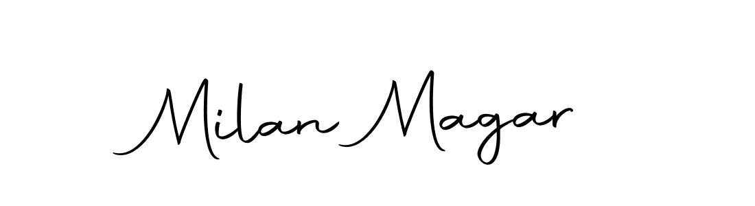Milan Magar stylish signature style. Best Handwritten Sign (Autography-DOLnW) for my name. Handwritten Signature Collection Ideas for my name Milan Magar. Milan Magar signature style 10 images and pictures png