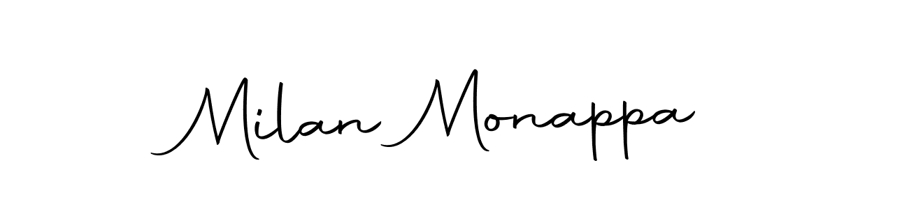 Use a signature maker to create a handwritten signature online. With this signature software, you can design (Autography-DOLnW) your own signature for name Milan Monappa. Milan Monappa signature style 10 images and pictures png