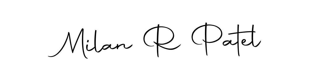 Create a beautiful signature design for name Milan R Patel. With this signature (Autography-DOLnW) fonts, you can make a handwritten signature for free. Milan R Patel signature style 10 images and pictures png