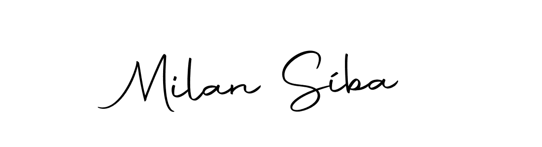 Design your own signature with our free online signature maker. With this signature software, you can create a handwritten (Autography-DOLnW) signature for name Milan Síba. Milan Síba signature style 10 images and pictures png