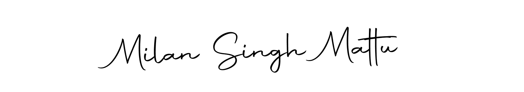 Make a short Milan Singh Mattu signature style. Manage your documents anywhere anytime using Autography-DOLnW. Create and add eSignatures, submit forms, share and send files easily. Milan Singh Mattu signature style 10 images and pictures png