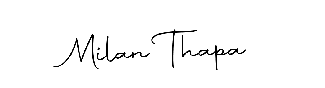 Use a signature maker to create a handwritten signature online. With this signature software, you can design (Autography-DOLnW) your own signature for name Milan Thapa. Milan Thapa signature style 10 images and pictures png