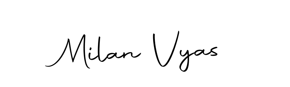 It looks lik you need a new signature style for name Milan Vyas. Design unique handwritten (Autography-DOLnW) signature with our free signature maker in just a few clicks. Milan Vyas signature style 10 images and pictures png