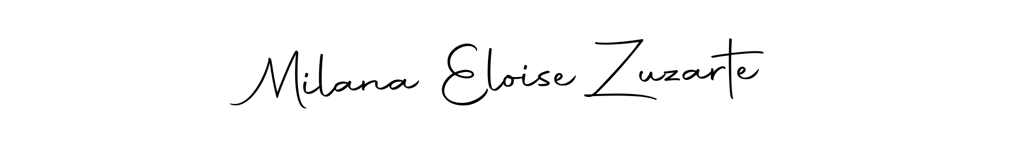How to make Milana Eloise Zuzarte signature? Autography-DOLnW is a professional autograph style. Create handwritten signature for Milana Eloise Zuzarte name. Milana Eloise Zuzarte signature style 10 images and pictures png