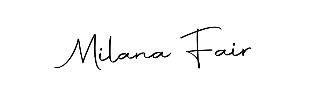 You should practise on your own different ways (Autography-DOLnW) to write your name (Milana Fair) in signature. don't let someone else do it for you. Milana Fair signature style 10 images and pictures png