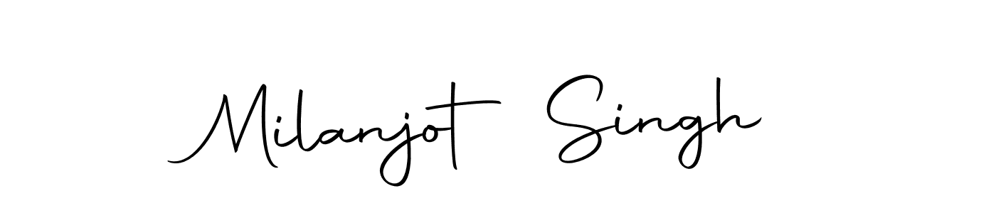 Design your own signature with our free online signature maker. With this signature software, you can create a handwritten (Autography-DOLnW) signature for name Milanjot Singh. Milanjot Singh signature style 10 images and pictures png