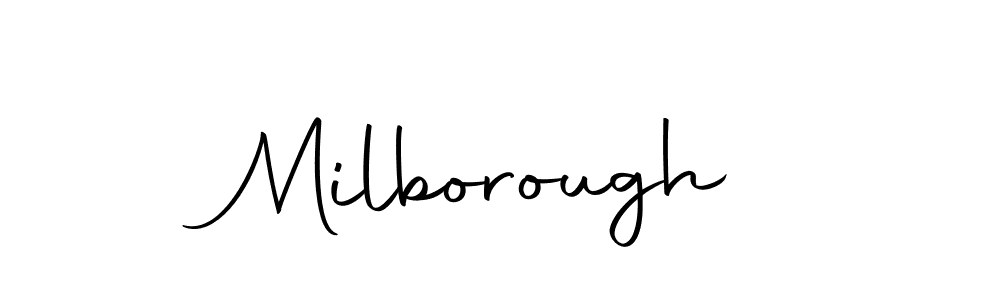 Make a beautiful signature design for name Milborough. With this signature (Autography-DOLnW) style, you can create a handwritten signature for free. Milborough signature style 10 images and pictures png