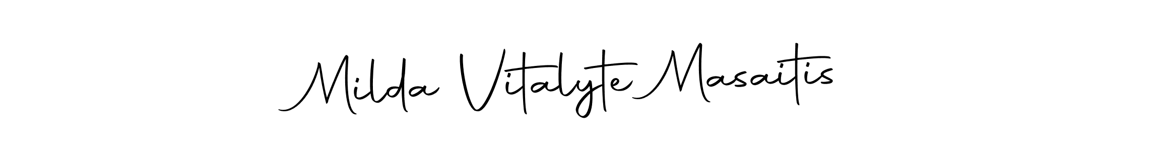 Milda Vitalyte Masaitis stylish signature style. Best Handwritten Sign (Autography-DOLnW) for my name. Handwritten Signature Collection Ideas for my name Milda Vitalyte Masaitis. Milda Vitalyte Masaitis signature style 10 images and pictures png