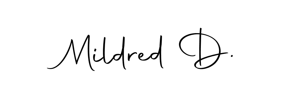 Once you've used our free online signature maker to create your best signature Autography-DOLnW style, it's time to enjoy all of the benefits that Mildred D. name signing documents. Mildred D. signature style 10 images and pictures png