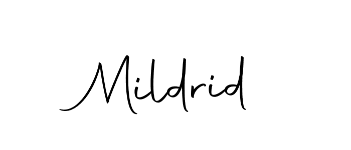 Make a beautiful signature design for name Mildrid. Use this online signature maker to create a handwritten signature for free. Mildrid signature style 10 images and pictures png