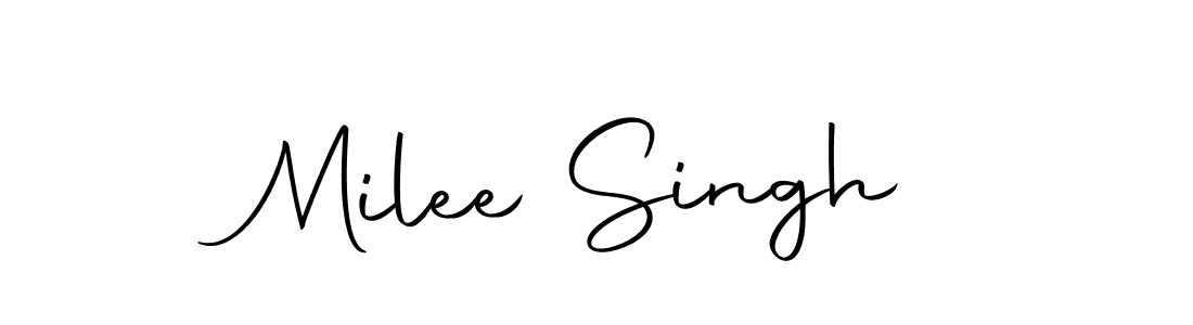 Design your own signature with our free online signature maker. With this signature software, you can create a handwritten (Autography-DOLnW) signature for name Milee Singh. Milee Singh signature style 10 images and pictures png
