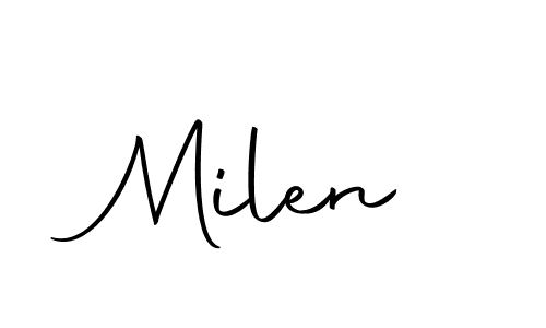 if you are searching for the best signature style for your name Milen. so please give up your signature search. here we have designed multiple signature styles  using Autography-DOLnW. Milen signature style 10 images and pictures png